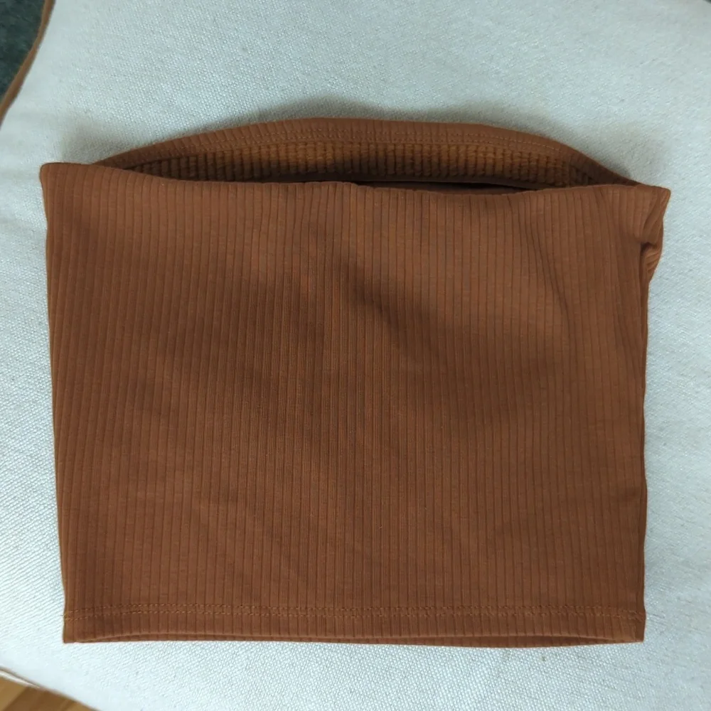 NWT Madewell Crop Tube Top in Sleekhold Warm coffee XS - Picture 10 of 10